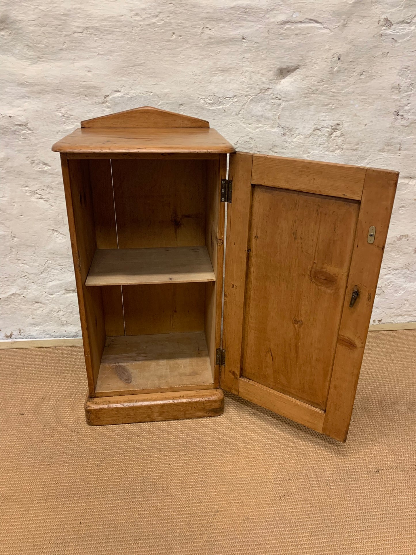 Scottish Antique Pine Bedside Cabinet Ca 1870