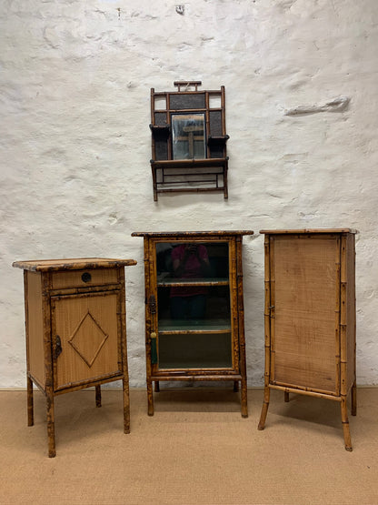 French Antique Bamboo Cabinet