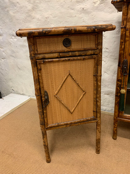French Antique Bamboo Cabinet