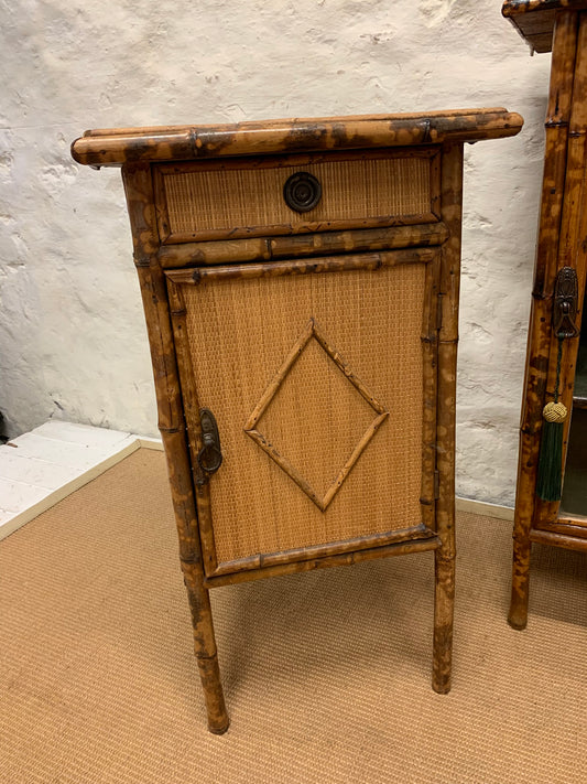 French Antique Bamboo Cabinet