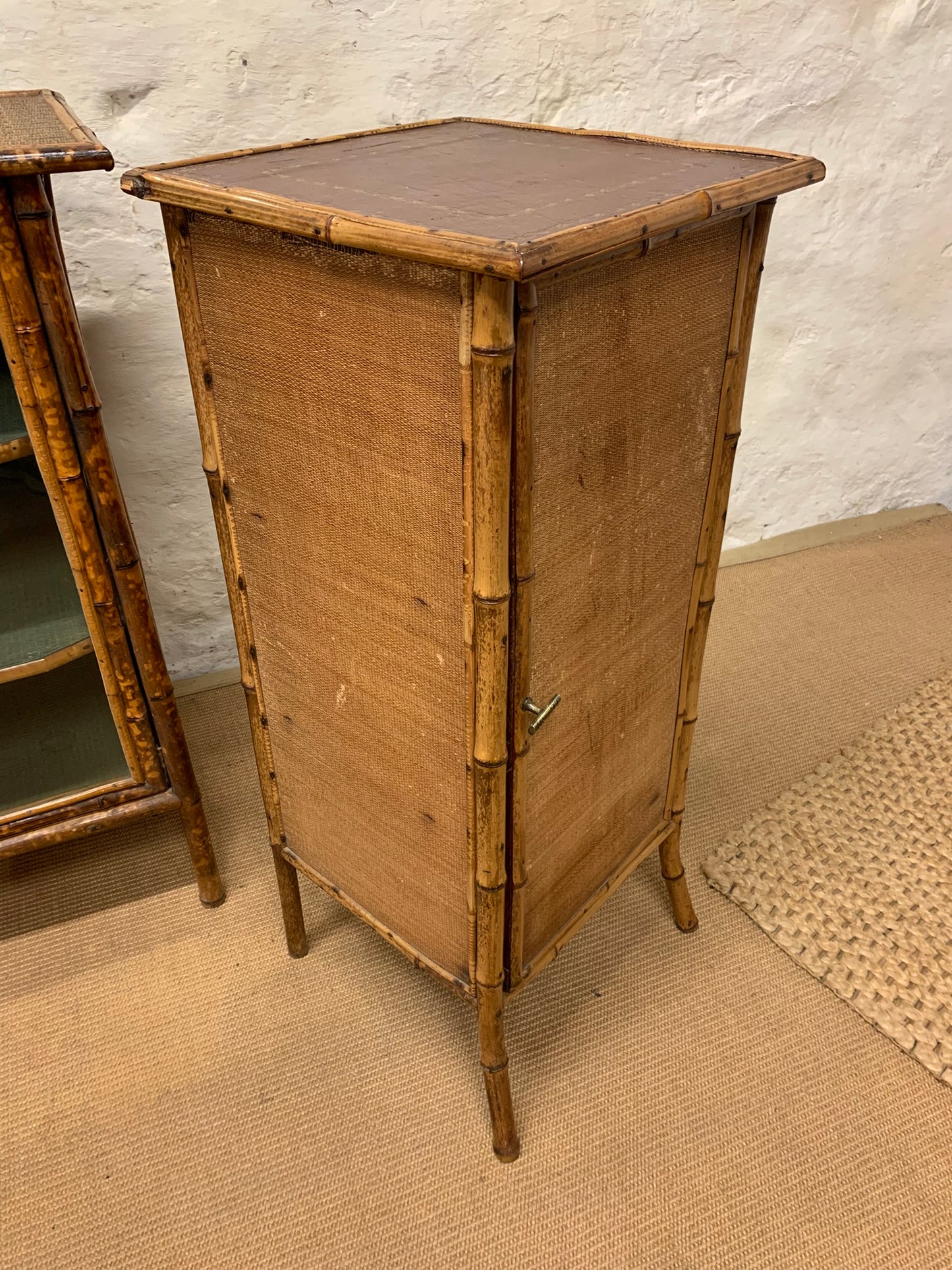 French Antique Bamboo Cabinet