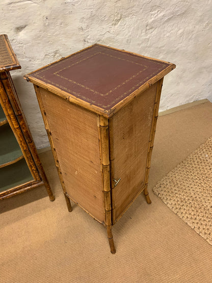 French Antique Bamboo Cabinet