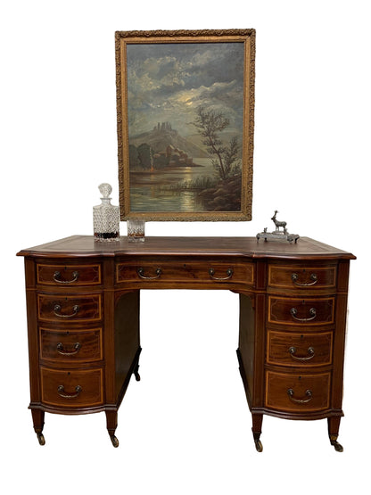 Antique Scottish Mahogany Desk Ca 1880