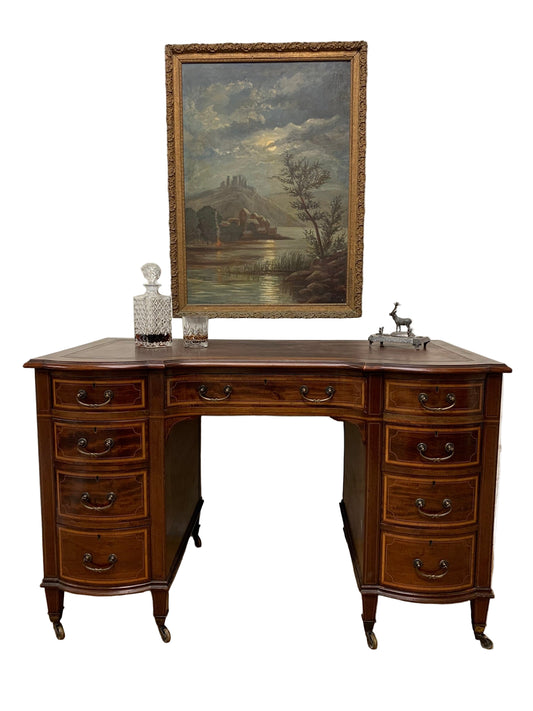 Antique Scottish Mahogany Desk Ca 1880