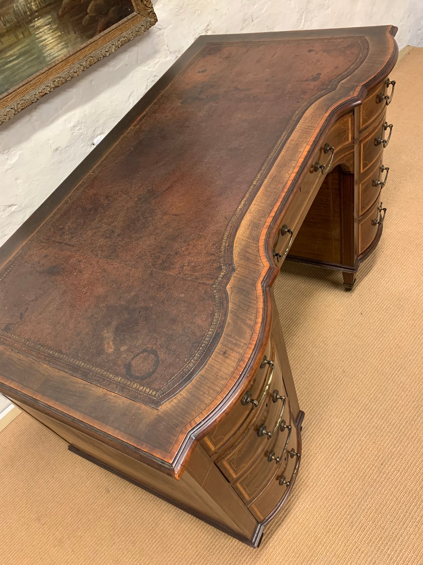 Antique Scottish Mahogany Desk Ca 1880