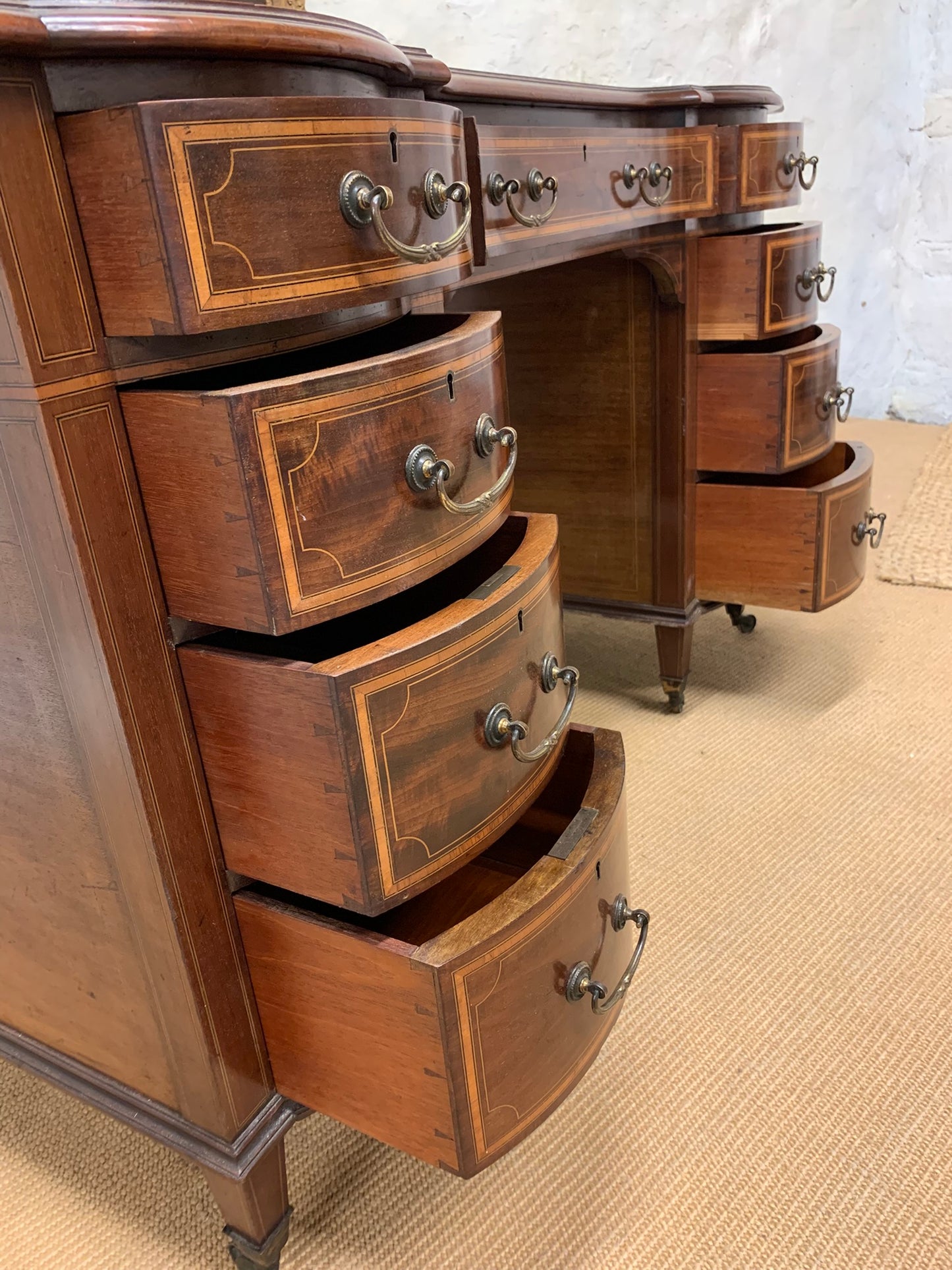 Antique Scottish Mahogany Desk Ca 1880