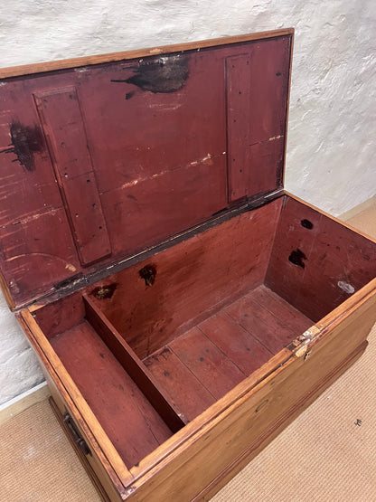 Scottish Antique Pine Trunk