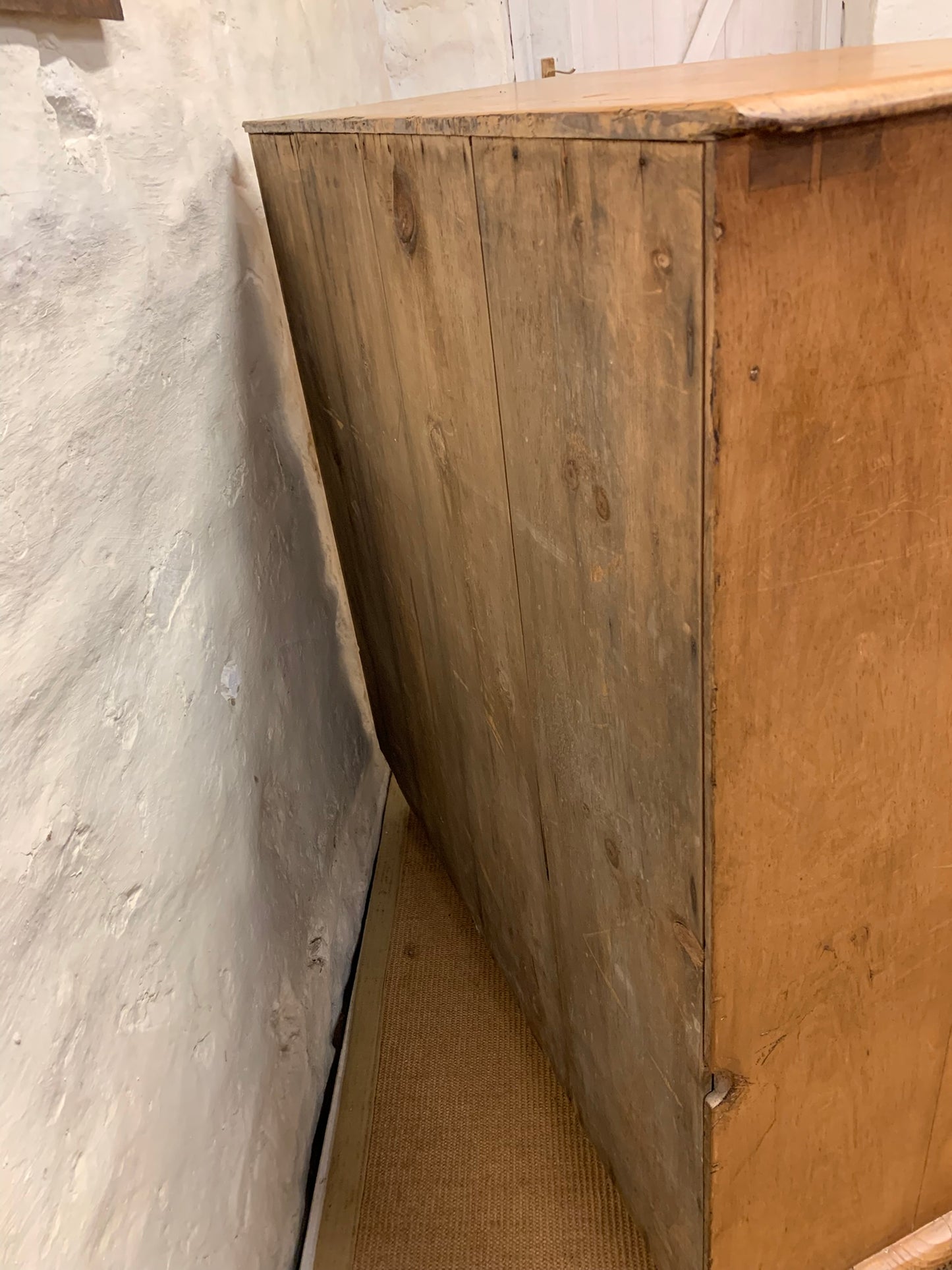 English Antique Pine Chest of Drawers Ca 1870