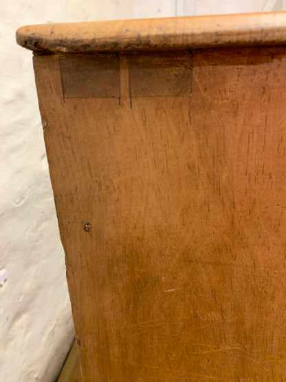 English Antique Pine Chest of Drawers Ca 1870