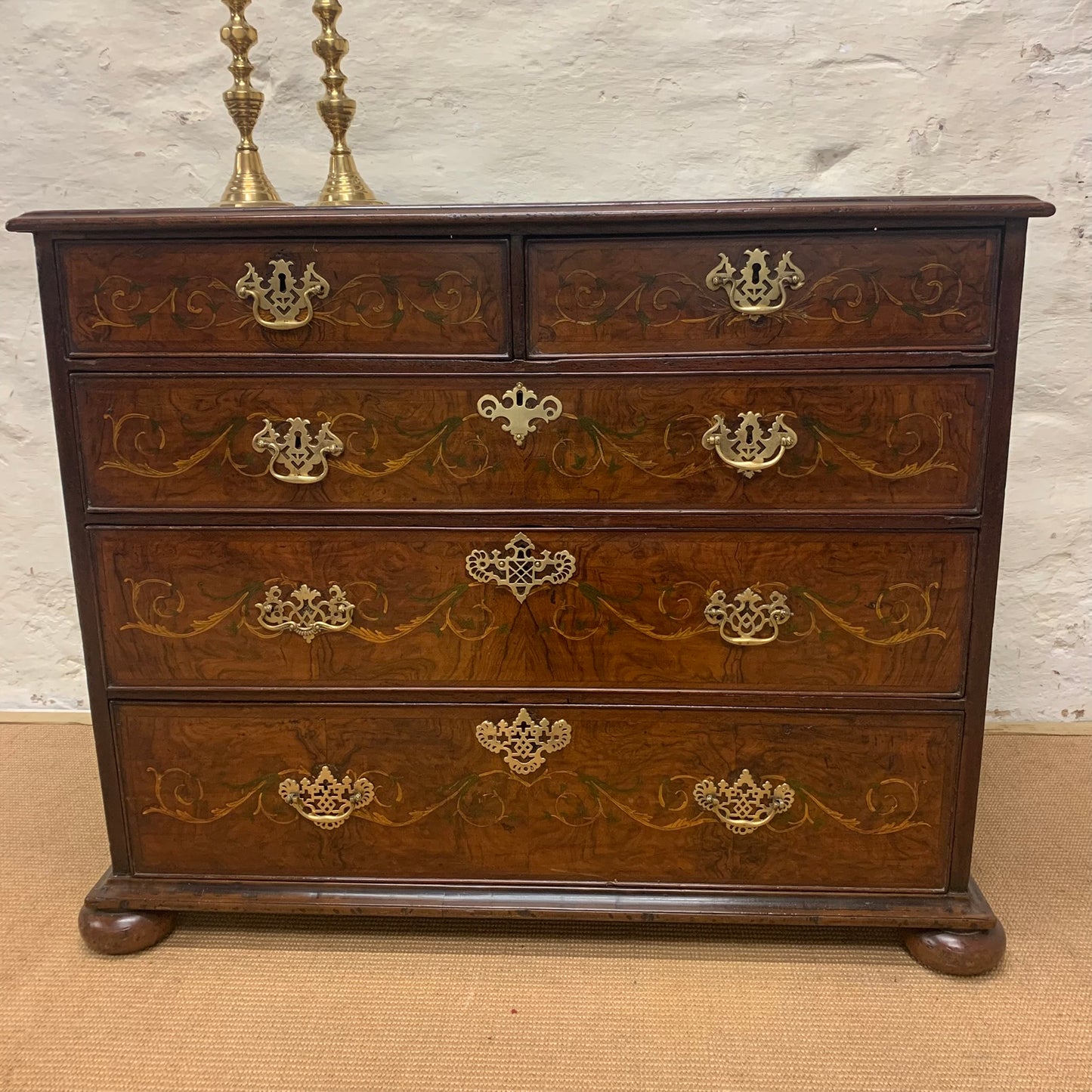 English Antique Mahogany Chest Ca 1820
