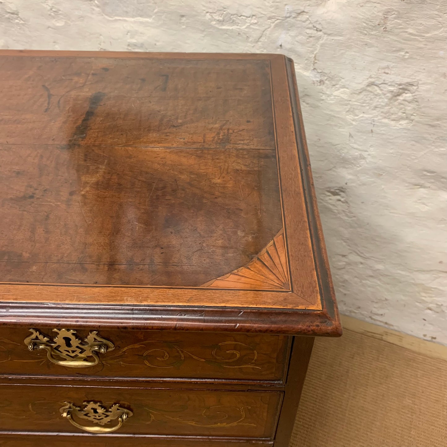 English Antique Mahogany Chest Ca 1820