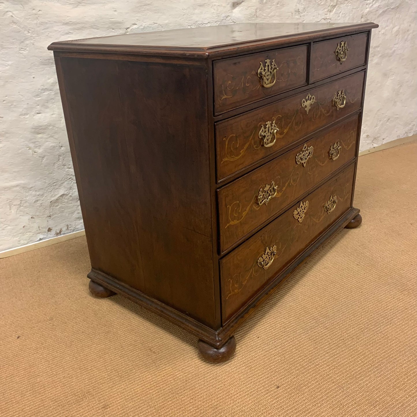 English Antique Mahogany Chest Ca 1820