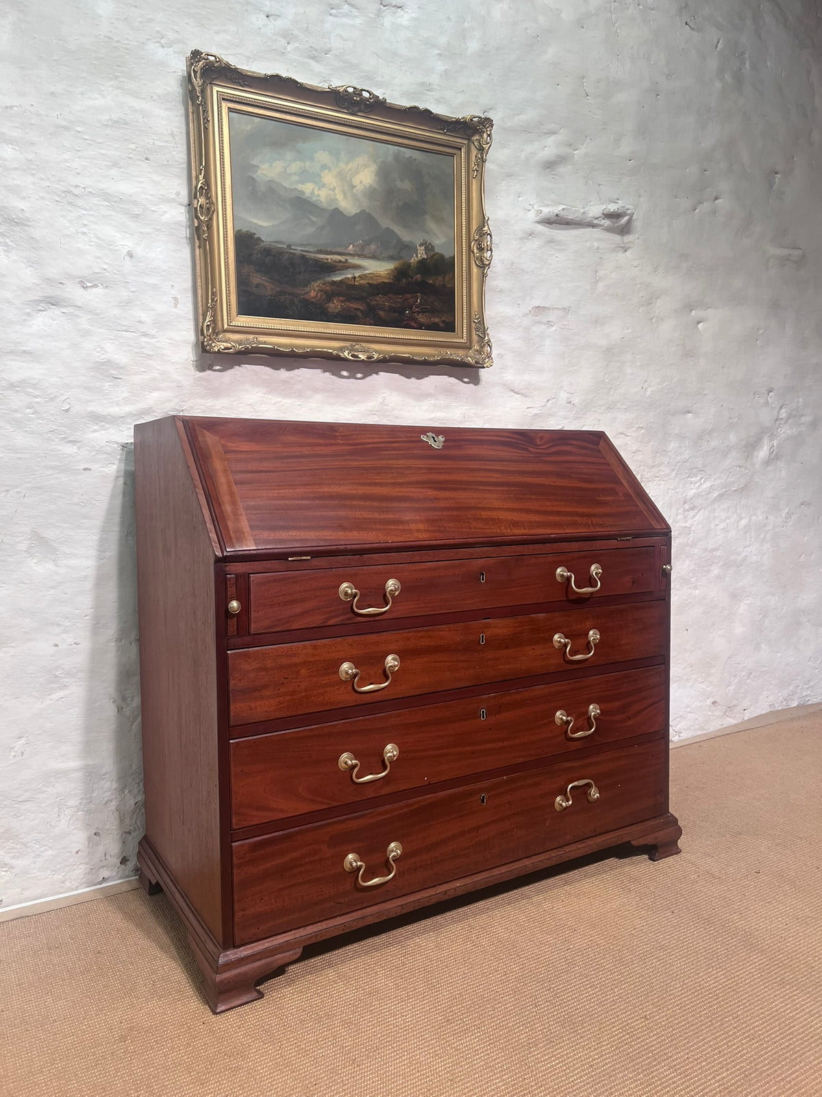 Antique Mahogany Bureau Desk