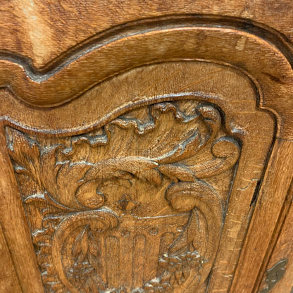 Italian Carved Oak serpentine Cabinet ca 1870