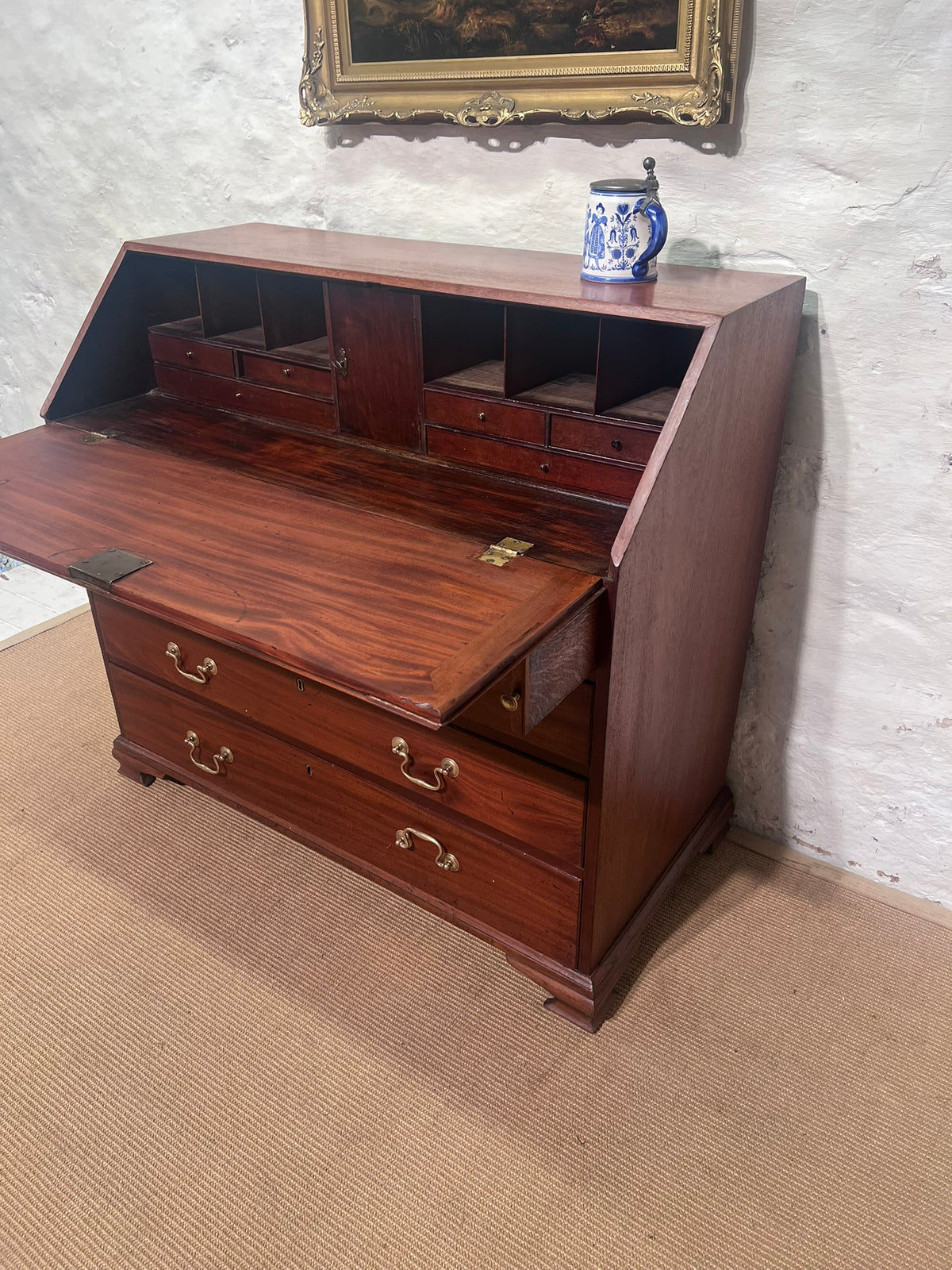 Antique Mahogany Bureau Desk