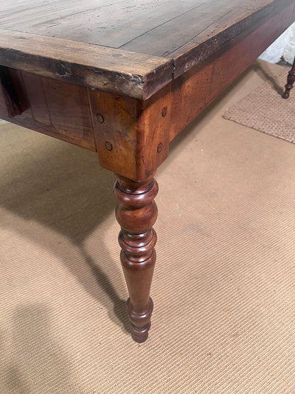 Antique French Farm Table with Extension
