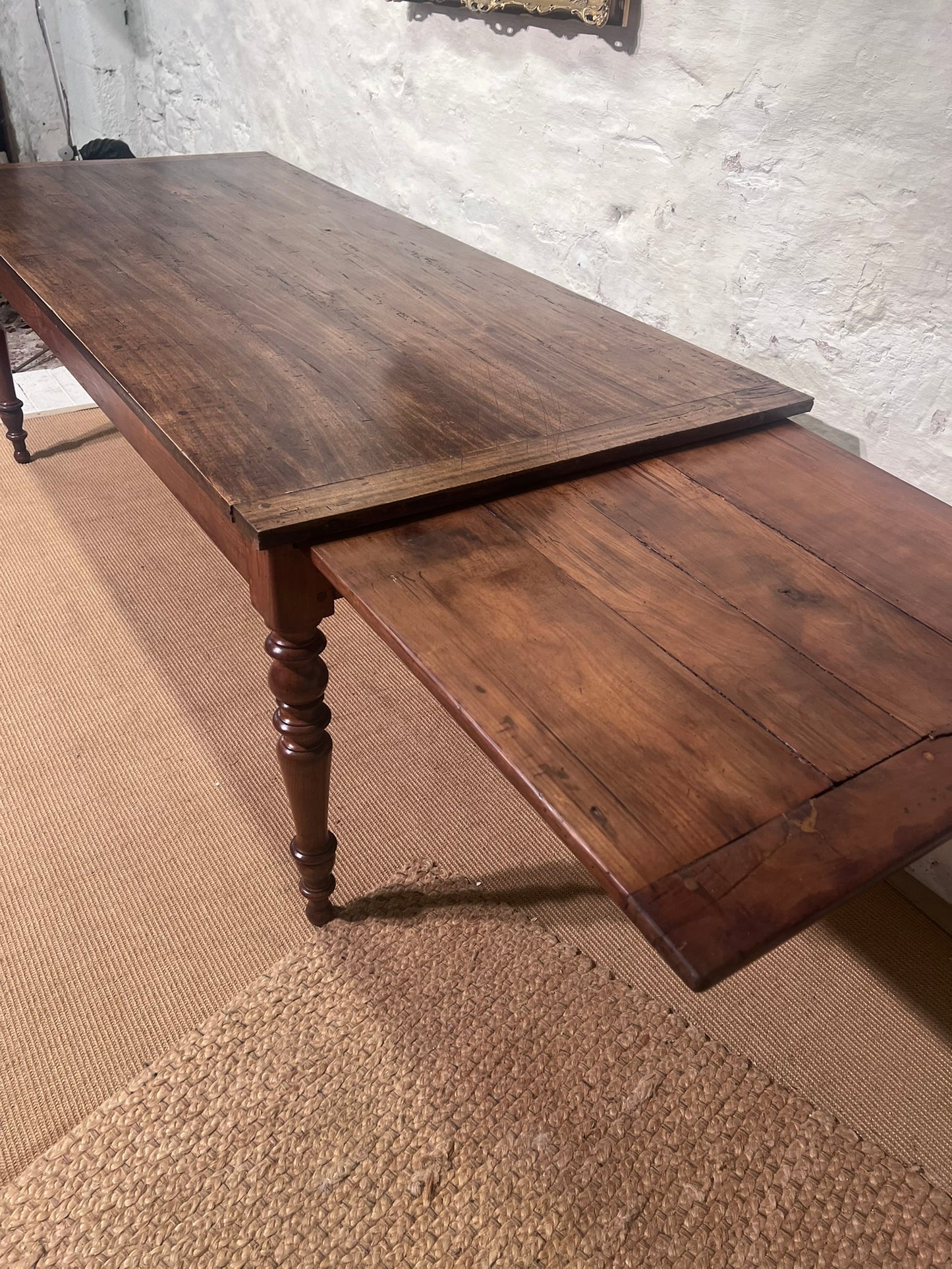 Antique French Farm Table with Extension