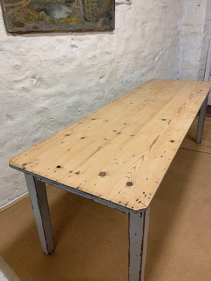 Antique Pine Farm Table Ca 1870