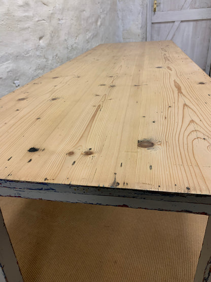 Antique Pine Farm Table Ca 1870