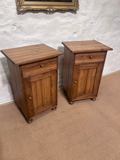 Pair of Antique Pine Bedside Cabinets
