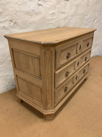 Antique Oak Chest Ca 1860