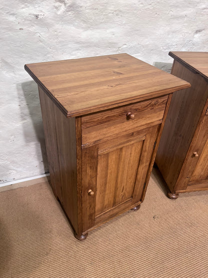 Pair of Antique Pine Bedside Cabinets