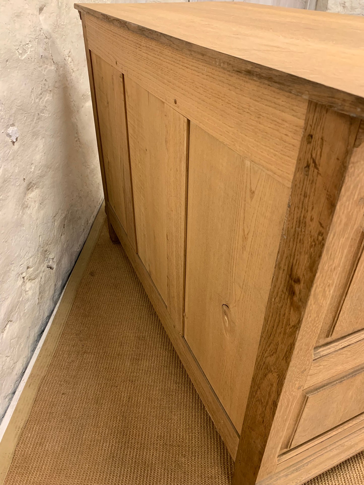 Antique Oak Chest Ca 1860