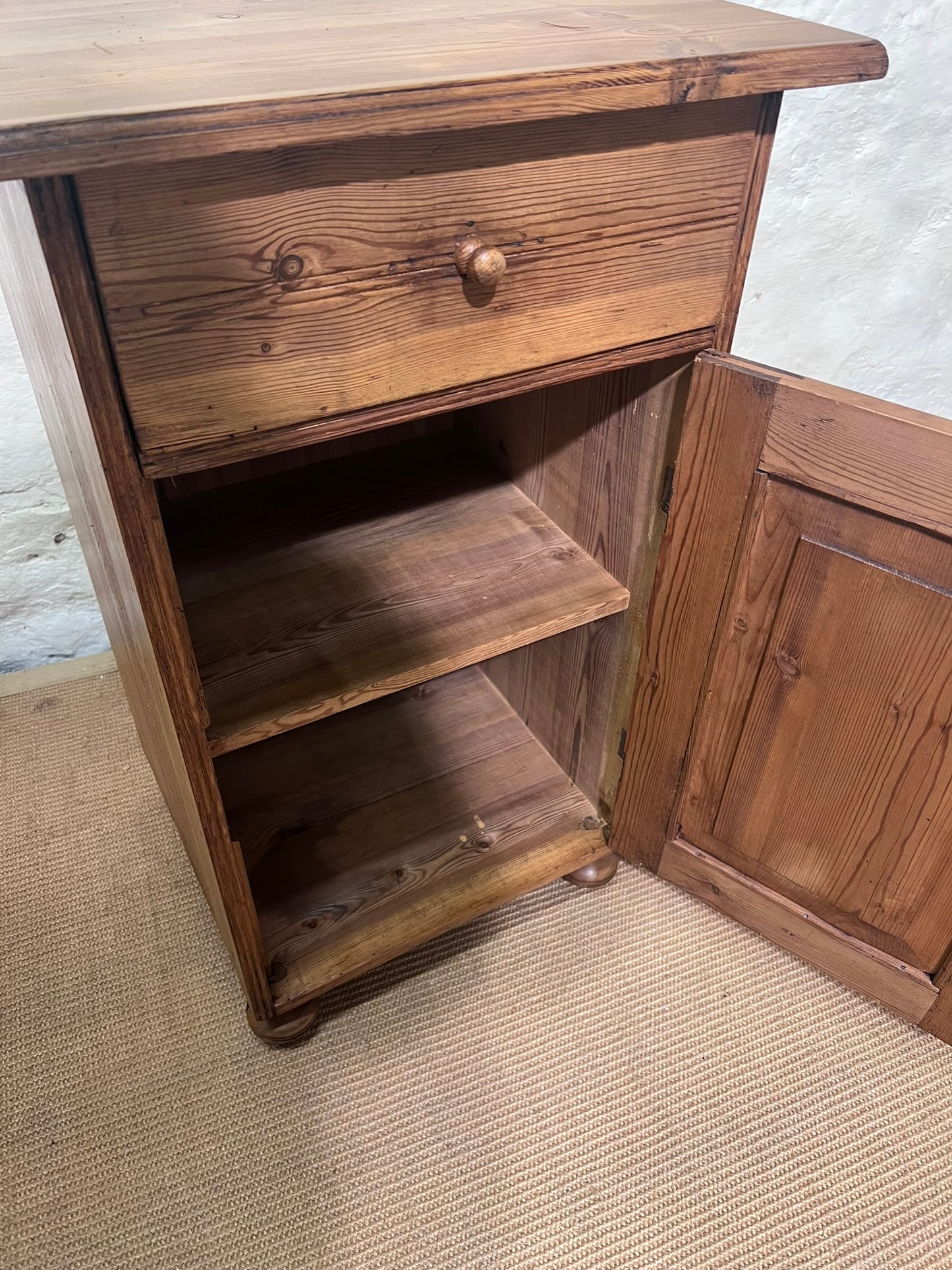 Pair of Antique Pine Bedside Cabinets