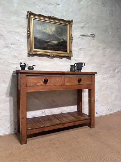 Antique Pine Dresser with Plate Rack