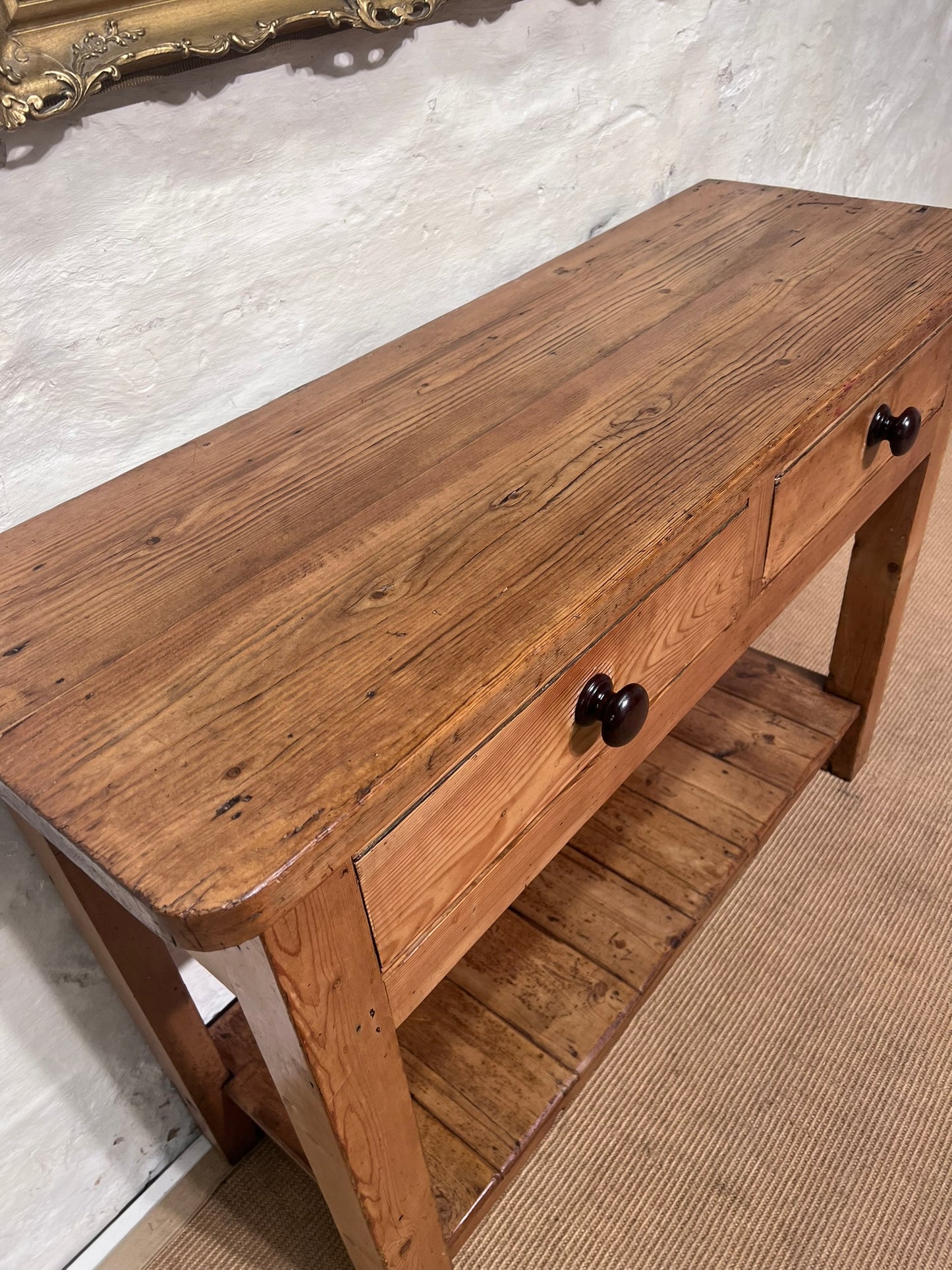 Antique Pine Dresser with Plate Rack