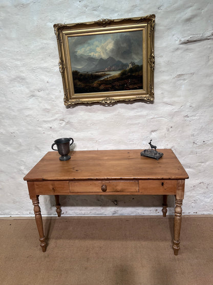 Antique Pine Side Table / Desk
