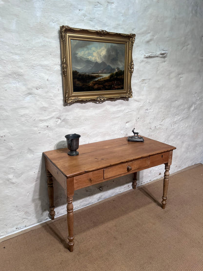Antique Pine Side Table / Desk