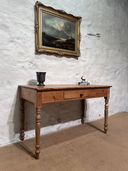 Antique Pine Side Table / Desk