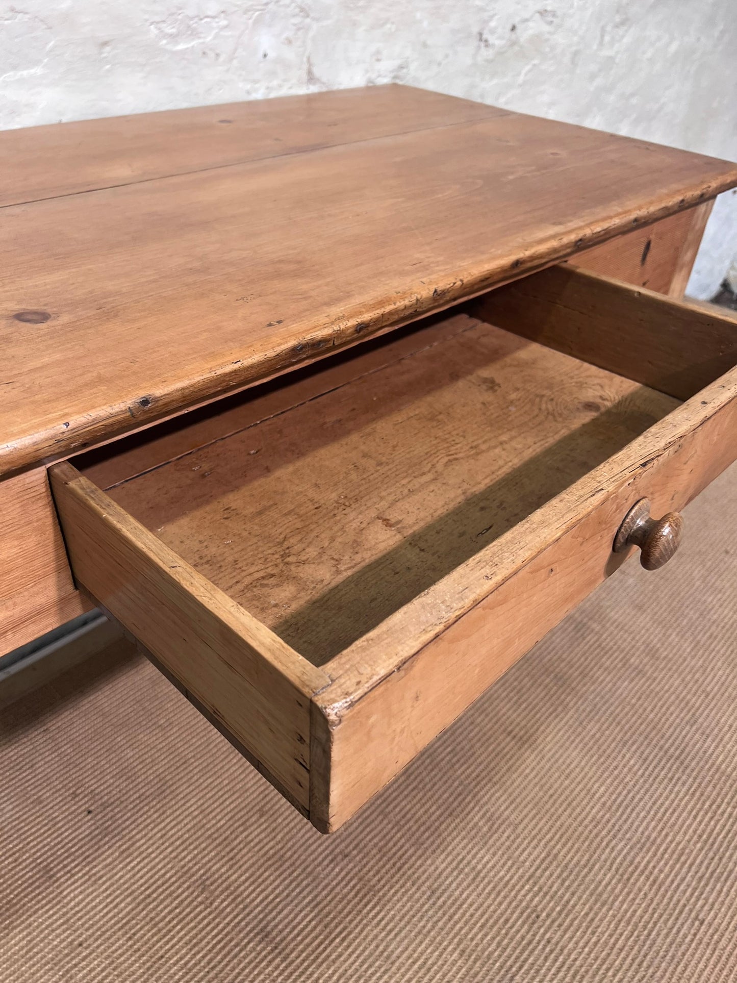 Antique Pine Side Table / Desk