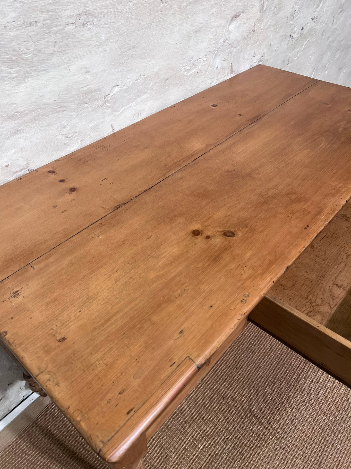Antique Pine Side Table / Desk