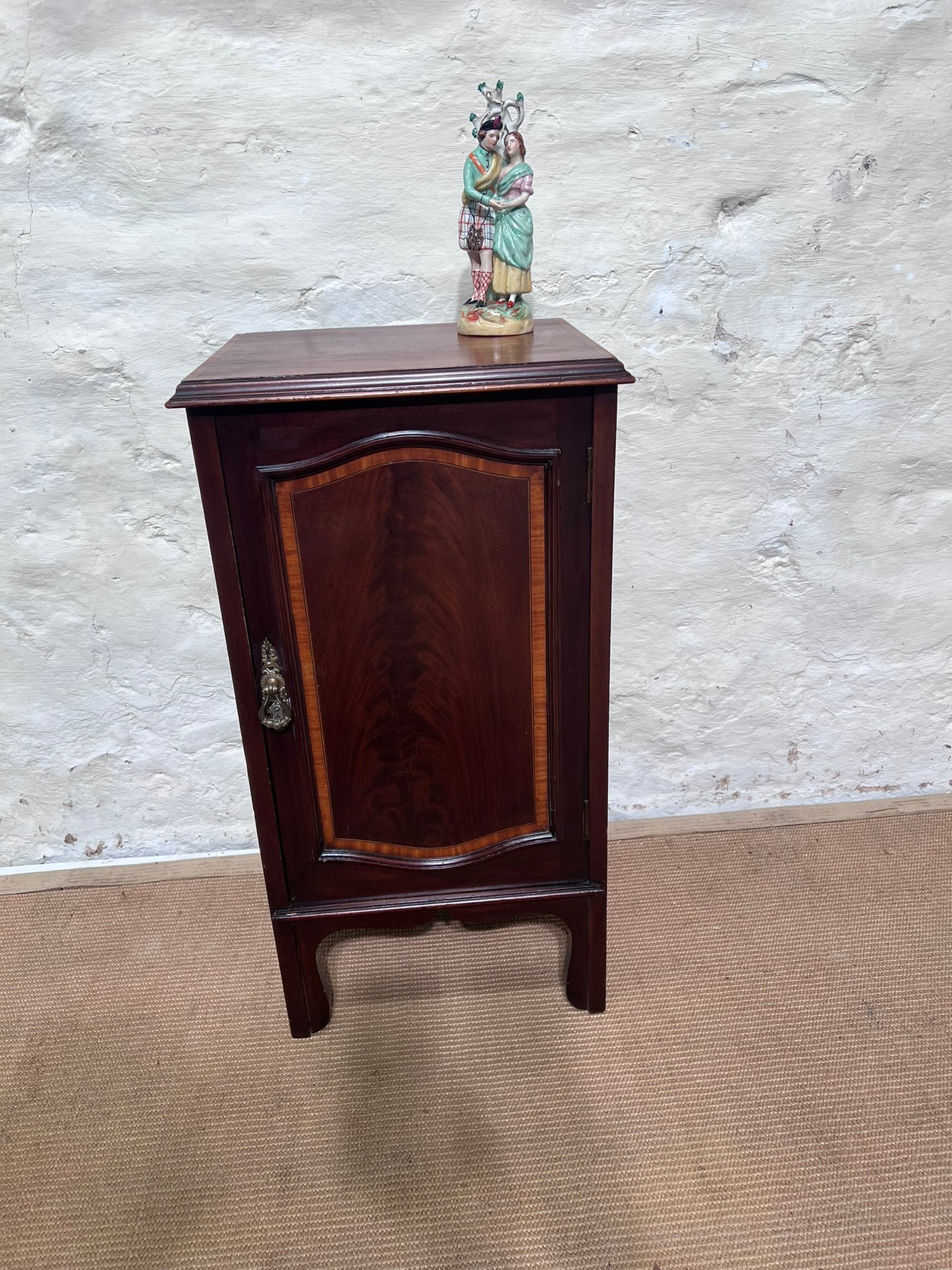 Antique Inlaid Mahogany Bedside Cabinet