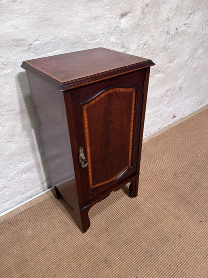 Antique Inlaid Mahogany Bedside Cabinet