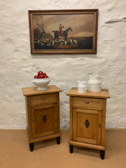 Pair of Pine Bedside Cabinets