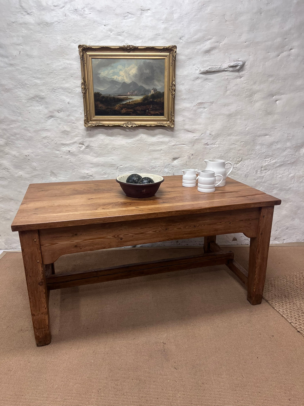 Pine and Oak Work Table / Island