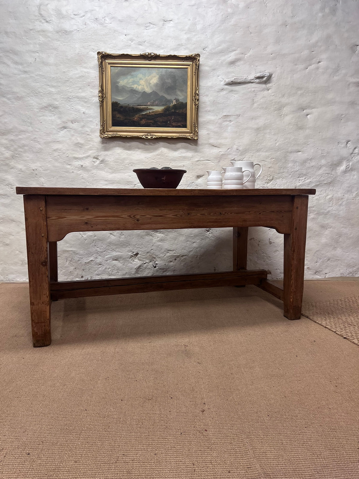 Pine and Oak Work Table / Island