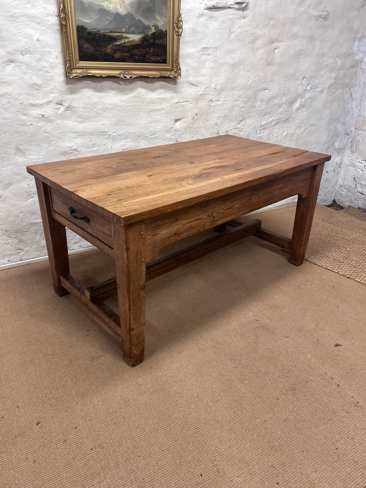 Pine and Oak Work Table / Island