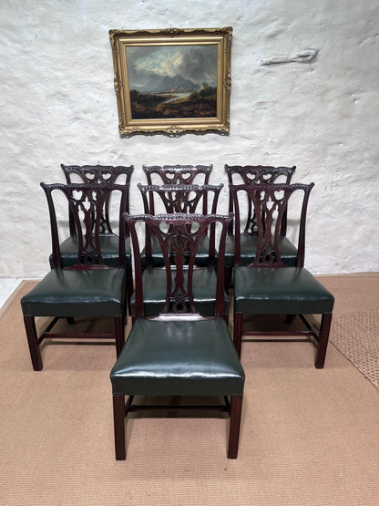 Set of 7 Mahogany Chippendale Chairs