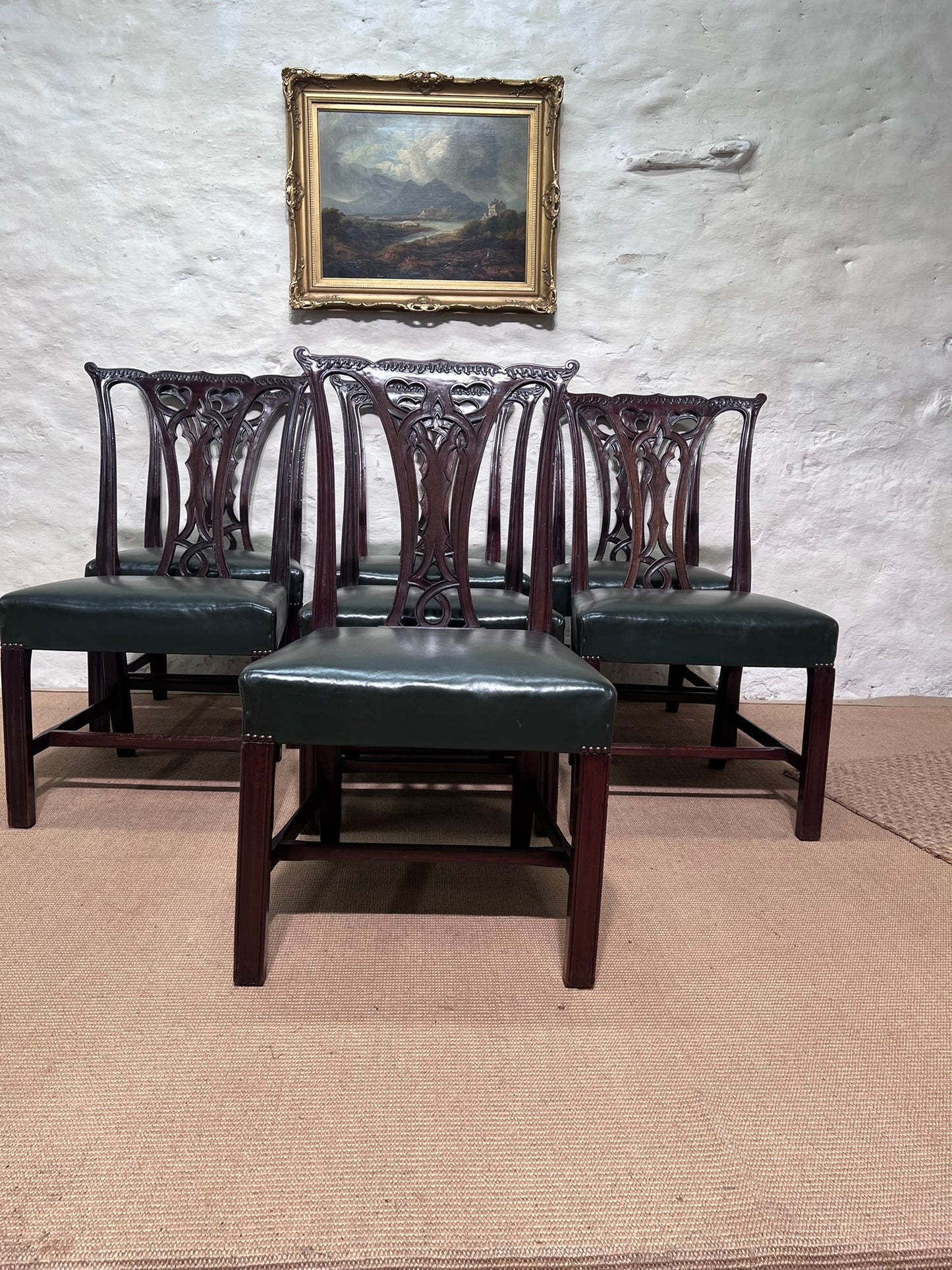 Set of 7 Mahogany Chippendale Chairs