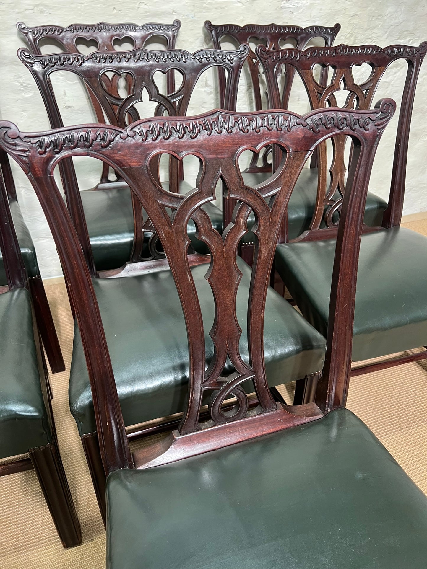 Set of 7 Mahogany Chippendale Chairs