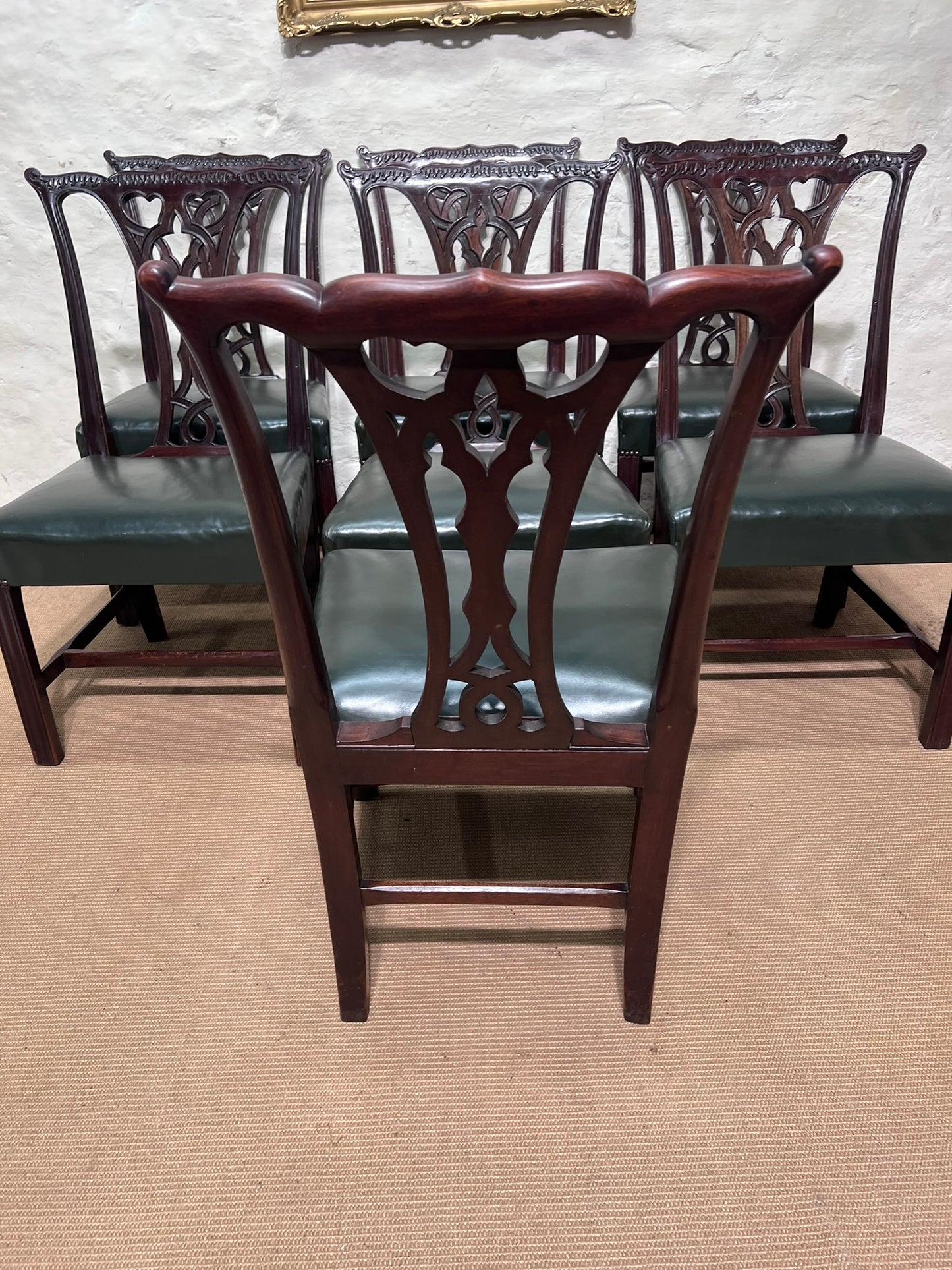 Set of 7 Mahogany Chippendale Chairs