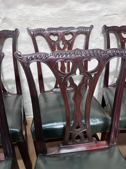 Set of 7 Mahogany Chippendale Chairs