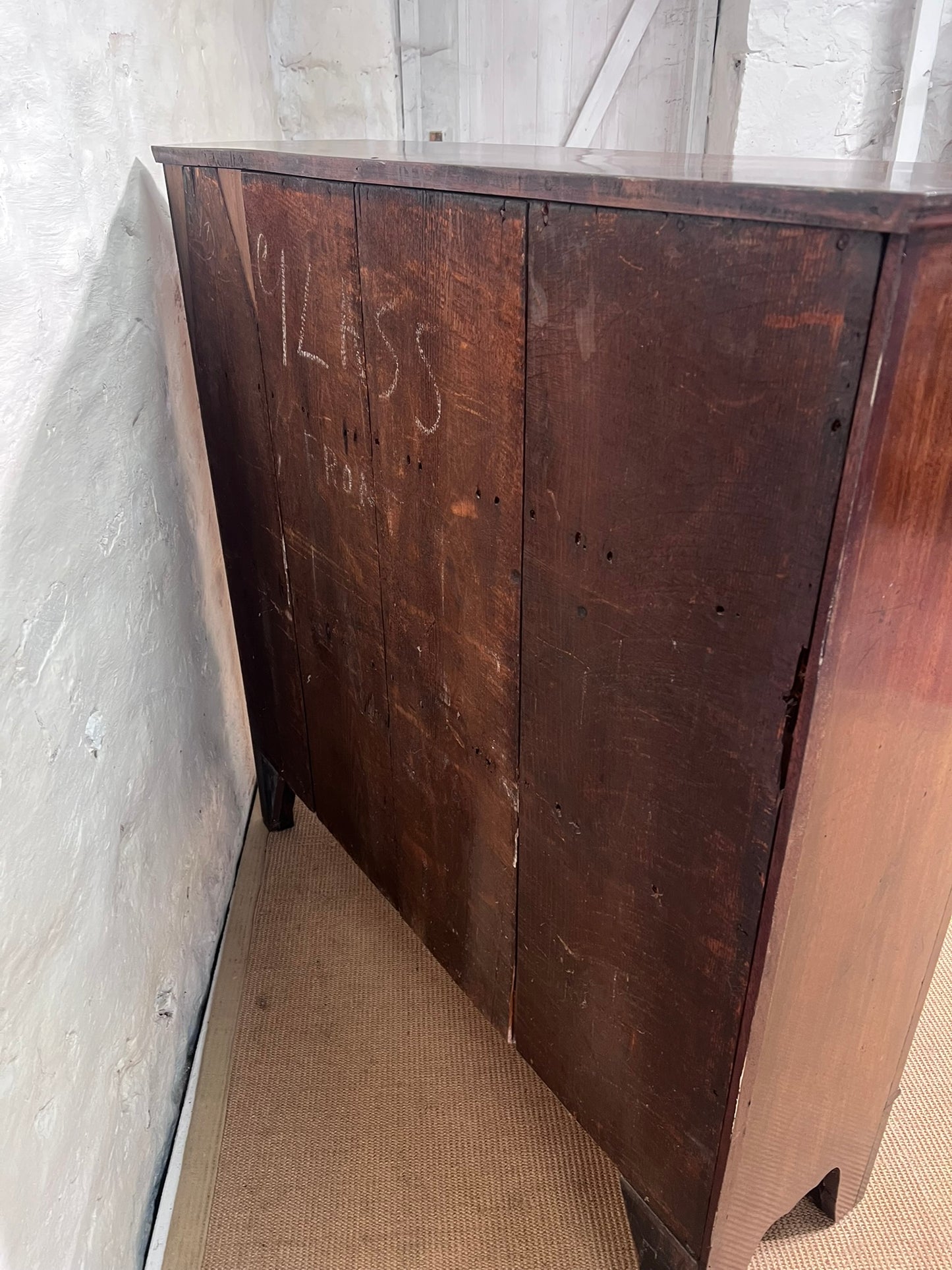 Scottish Antique Inlaid Mahogany Bookcase Ca 1840