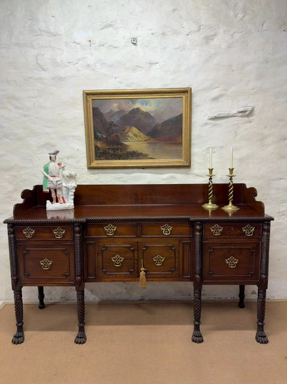 Antique Irish Mahogany Sideboard