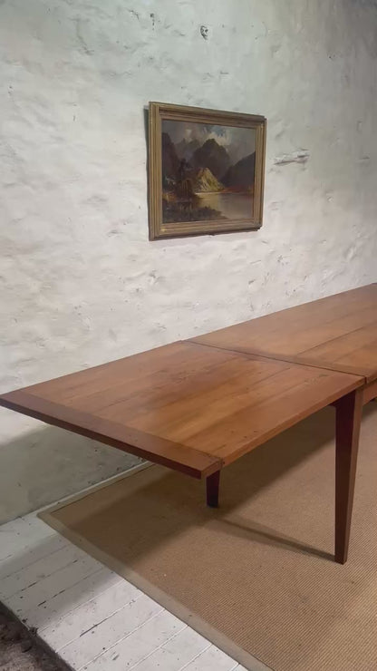 French Antique Cherry Draw Leaf Table  RM 367